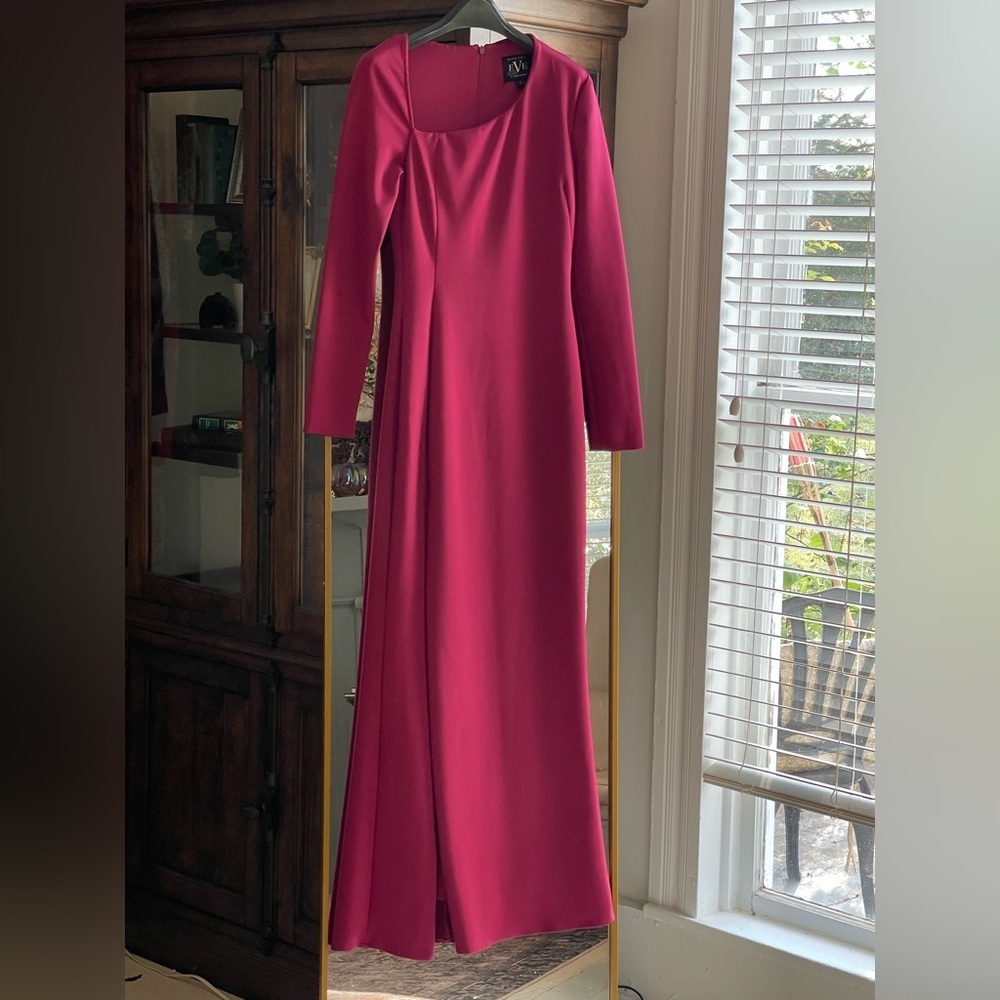 Black Halo Ruby Pink Red Asymmetrical Akashi Formal Gown